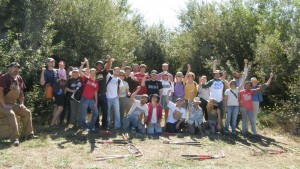 Some of the 89 volunteers working at Codornices Creek on 10-10-10